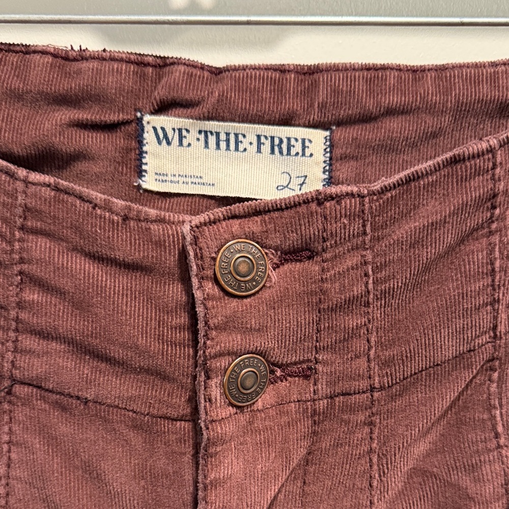 We The Free Corduroy Pants in Wine